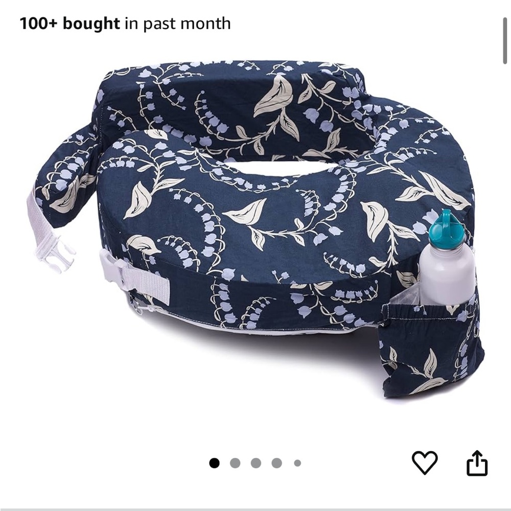 Navy Floral Nursing Pillow